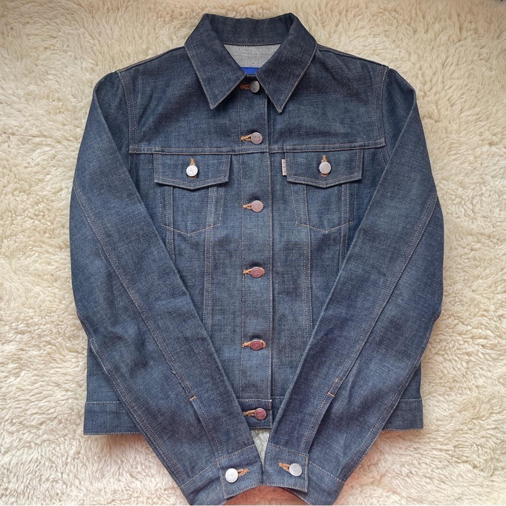 Burberry Jean jacket. Japanese Raw denim. Sz 38 / US 8. Worn less than 5 times.